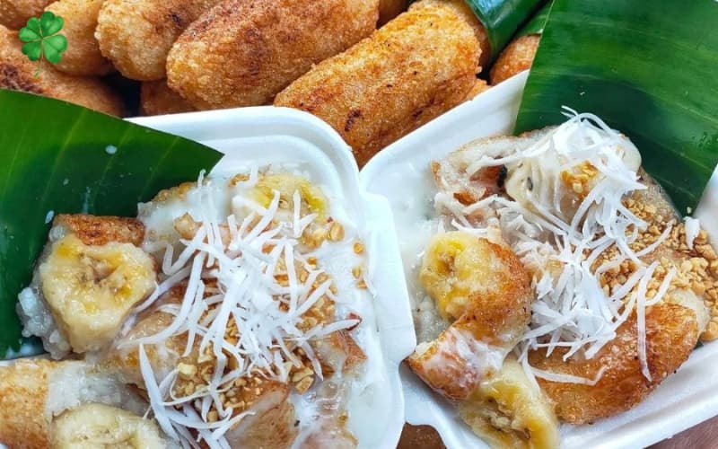 Món ngon chuối nếp nướng