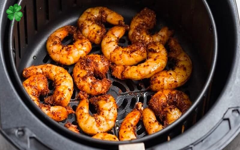 làm tôm khô bằng nồi chiên không dầu